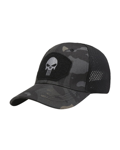 Тактична кепка "Punisher Каратель" частково сітка, мультикам-ніч CAP-14.1 фото