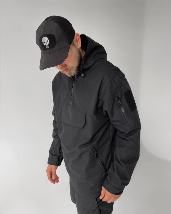 Куртка Cooperr анорак рип-стоп, чорна KUR-2 фото