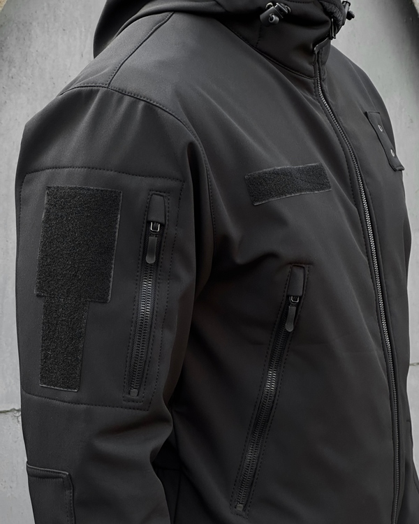 Куртка тактическая Cooperr Soft Shell II, черная KUR-1.1 фото