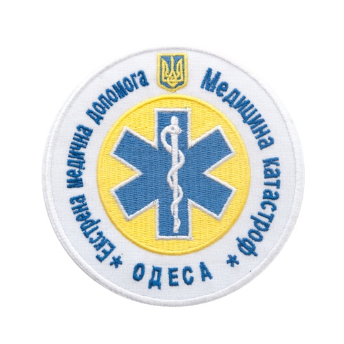 Шеврон Медицина катастроф Украина, цветная SHE-16 фото