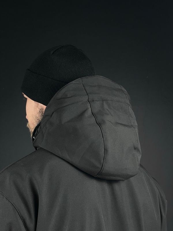 Куртка тактична Cooperr Soft Shell III Police з прихованим капюшоном, чорна KUR-13.1.XS фото