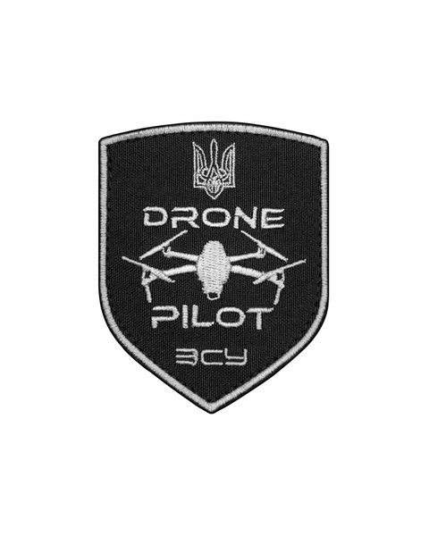 Шеврон "Drone Pilot ZSU", чорний SHE.ZSU-17.1 фото